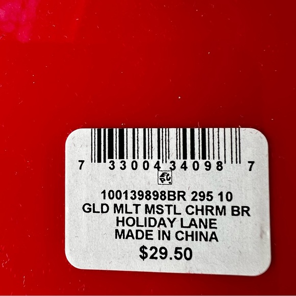 Christmas charm bracelet Holiday Lane Gift for her Party goodie 8in New - Picture 5 of 8